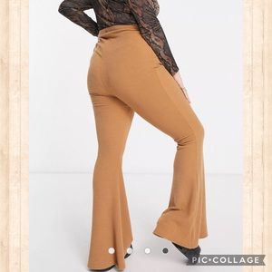 Fashionkilla Tan Flare Pants size 22 - Stretchy Bells